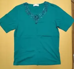 arietta christy アリエッタクリスティ グリーンTシャツ M〜L