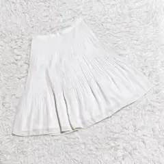 【NUANCE PRIX】　プリーツスカート　（W６１）　フレア　膝丈　日本製