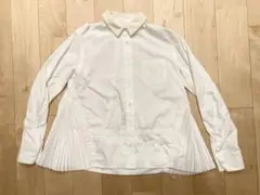 【sacai サカイ】サイドプリーツフレア長袖シャツ