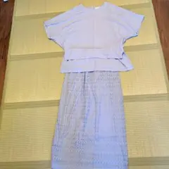 PLST ライトブルー セットアップ M