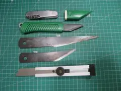 レトロカッターナイフ、包丁 2本セット