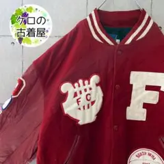 【アメリカ製】2000年 アメリカ輸入古着 スタジャン 本革