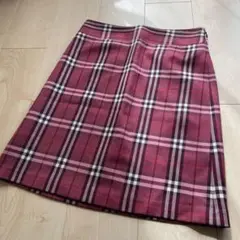 【美品】バーバリーブルーレーベル スカート S ウール100% ノバチェック