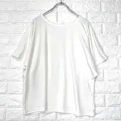 ☆【GLACIER】M 白 半袖カットソー ゆったり着れる ストレッチ シンプル