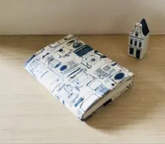 文庫本ブックカバー　ハンドメイド　レトロな家電柄