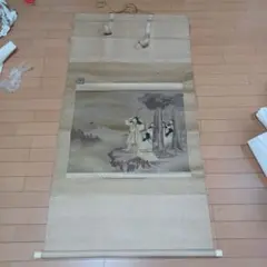 斉藤弓弦　神武天皇像　掛け軸　合わせ箱　書画、骨董品、美術品 斉藤弓弦 神武天皇像 掛け軸 合わせ箱 書画、骨董品、美術品
