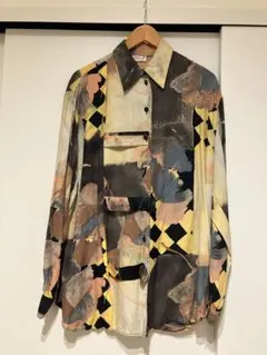 design conno 抽象柄 ボタンシャツ