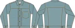 FULL OF PATTERNS メンズデニムジャケット（XXL）型紙 原寸大