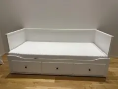 Hemnes ホワイトデイベッド 引き出し付き マトレス無し