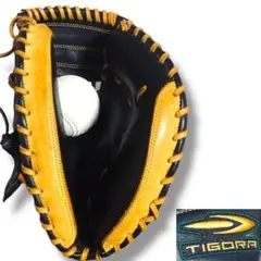 美品 TIGORA ティゴラ 軟式 野球 キャッチャ グローブ 一般 大人 右