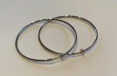 シルバー フープイヤリング 大きめ