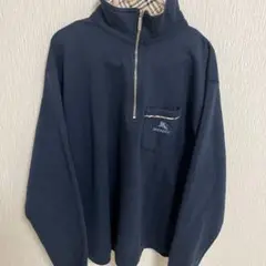 BURBERRY ネイビー ジップアップスウェット
