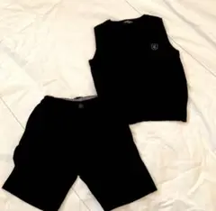 COMME CA ISM ブラック ベストとショートパンツセット　100センチ