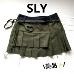 【SLY】CUT OFF PLEATSショートスカート