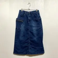 ワークマン レディースウォームキャンプスカート (M) ストレッチデニムスカート