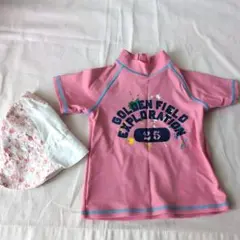 ベビー　ラッシュガード セット 　ピンク　90-100