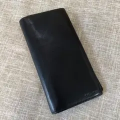 COACH コーチ　ブラックレザー 長財布　折り財布　黒　メンズ