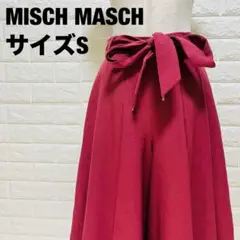 MISCH MASCH ワインレッド リボン付きキュロット S 美品【518】