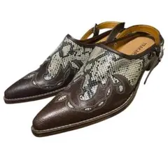 【美品】TRAKAR'S ウエスタンブーツ パイソン柄 9