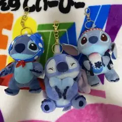 スティッチ　ヒーロースタイル　ぬいぐるみキーホルダー　香港 HKDL - スティッチ ぬいぐるみ キーホルダー ヒーロースタイル