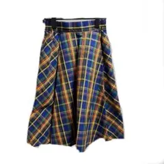 earth music&ecology アース　チェック膝丈スカート　美品