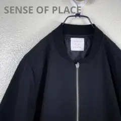 ★SENSE OF PLACE センスオブプレイス ロングブルゾン ブラック