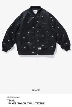 WTAPS☆ダブルタップス☆TEAM JKT☆黒☆XL☆2022SS☆新品未使用