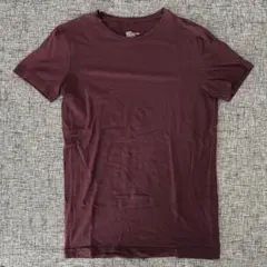 H&M バーガンディ 半袖Tシャツ US XS