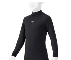 【美品】Mizuno 長袖ハイネック、ブラックアンダーシャツ 150