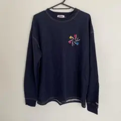 CONVERSE ネイビー トレーナー Lサイズ