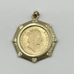 1987年 エリザベス2世 ペンダント トップ ONE PENNY コイン