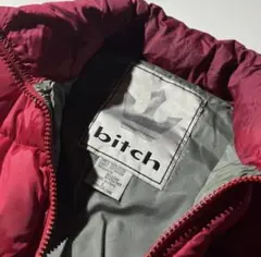 90s bitch skateboards ロゴ ダウンジャケット レッド　L