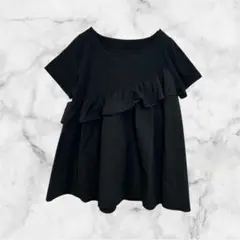 2871 試着のみ 美品 ブラウス カットソー 黒 ブラック
