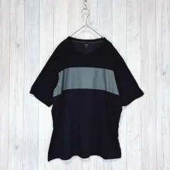 【UNIQLO】半袖Tシャツ 黒T トップス カットソー プリント XL