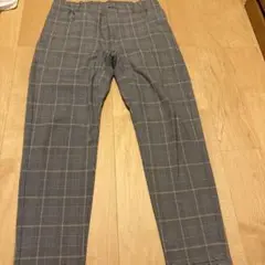 COMME CA COMMUNE グレー系チェック スラックス