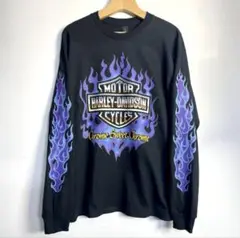 Harley-Davidson フレイム柄 ロングスリーブTシャツ