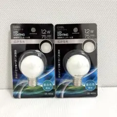 【新品】装飾用　LED電球 12W E17 昼白色 75lm 2個セット