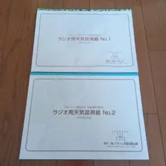 ラジオ用天気図用紙セット No.1 & No.2