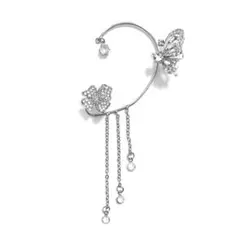 イヤーフック イヤーカフ 蝶々 花 シルバー アクセサリー