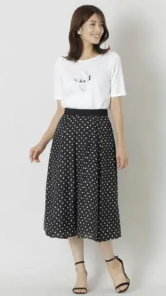 【TO BE CHIC】ドットプリント スカート 40サイズ