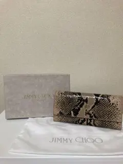 JIMMY CHOO ジミーチュウ 長財布 ベージュ系 レディース