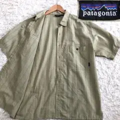【希少 00s】 Patagonia ACシャツ シアサッカー モスグリーン S