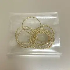 新品【PARTS CLUB】22mmメタルツイストフープのゴールド・8個