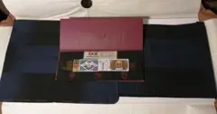 ■ 大島紬 天然藍染 着物 市松 正絹