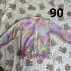 カラフルラッシュガード フリル付き サイズ90