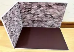 ペイント＊マグネット式ドールハウス＊ハンドメイド＊レンガ壁