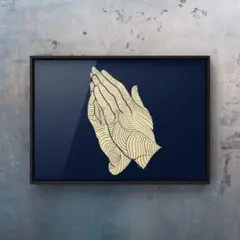 ★A4フレーム付き★オリジナル アートポスター PRAY インテリア