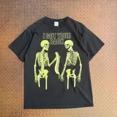 00s Fruit of the Loom Tシャツ スカル 骸骨 蓄光