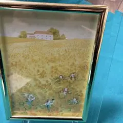 金色のフォトフレーム ひまわり畑