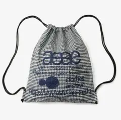 【新品】aeae ナップサック　チェック　ブルー　ジムサック